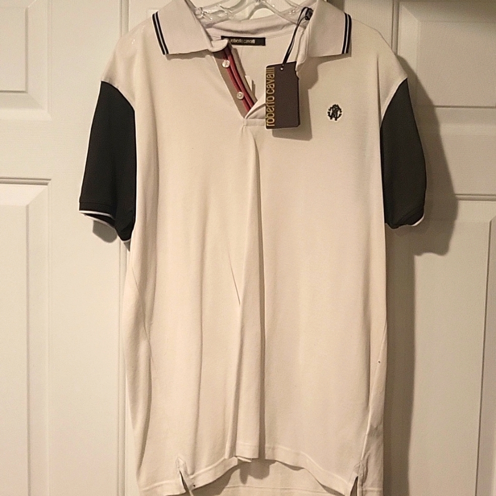 NWT Roberto Cavalli Mens Polo Shirt Size XL